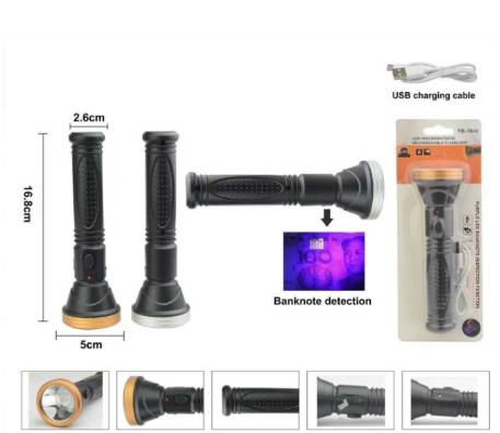 Lanterna Manual  Recarregável USB